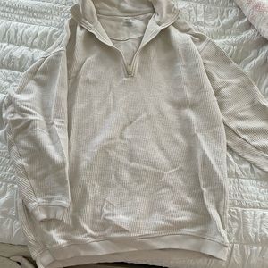 Aerie corded 1/4 zip pullover